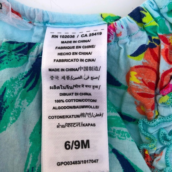 Guess Baby 6-9 Month Girls Floral Tank Top - Picture 2 of 3